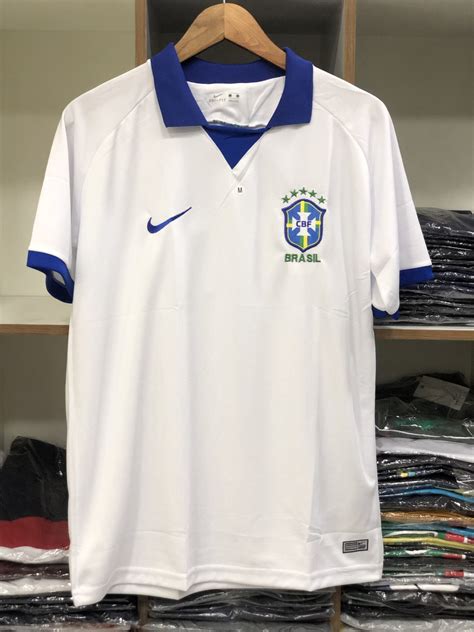 camisa do brasil branca polo original